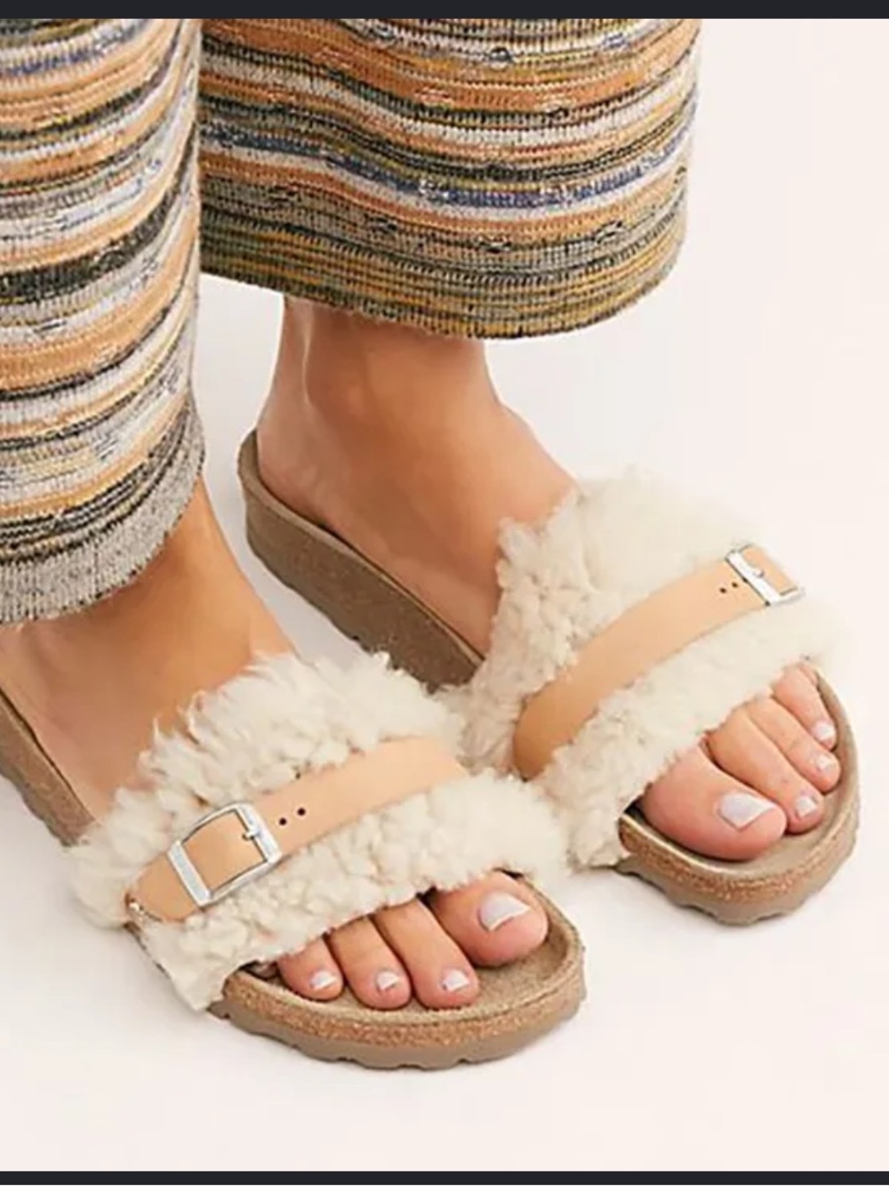Birkenstock Carmen by Papillo Shearling Sandals Women’s Size 9 EU 40